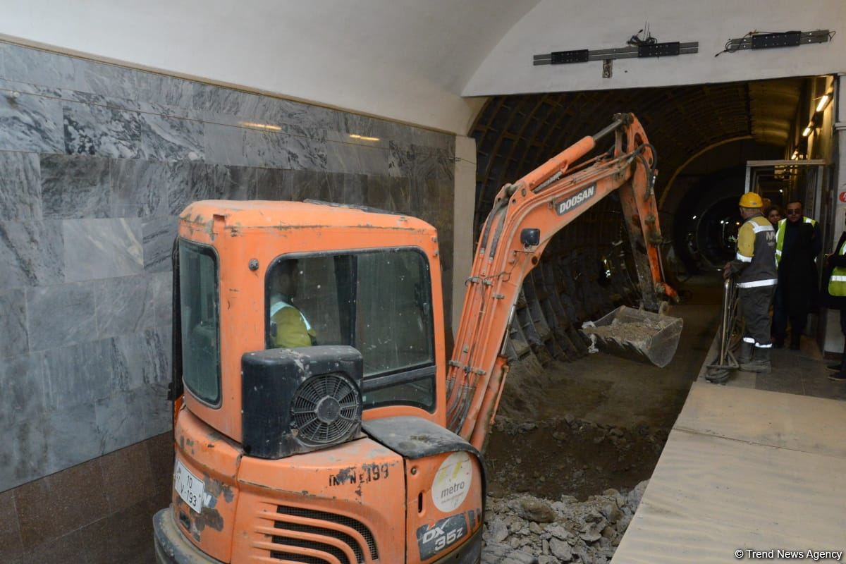 Metronun “Cəfər Cabbarlı” stansiyasında təmir işlərinin növbəti mərhələsi başlanıb (FOTO)