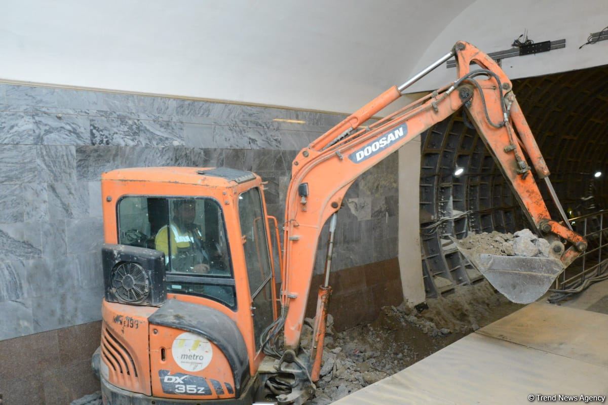Metronun “Cəfər Cabbarlı” stansiyasında təmir işlərinin növbəti mərhələsi başlanıb (FOTO)