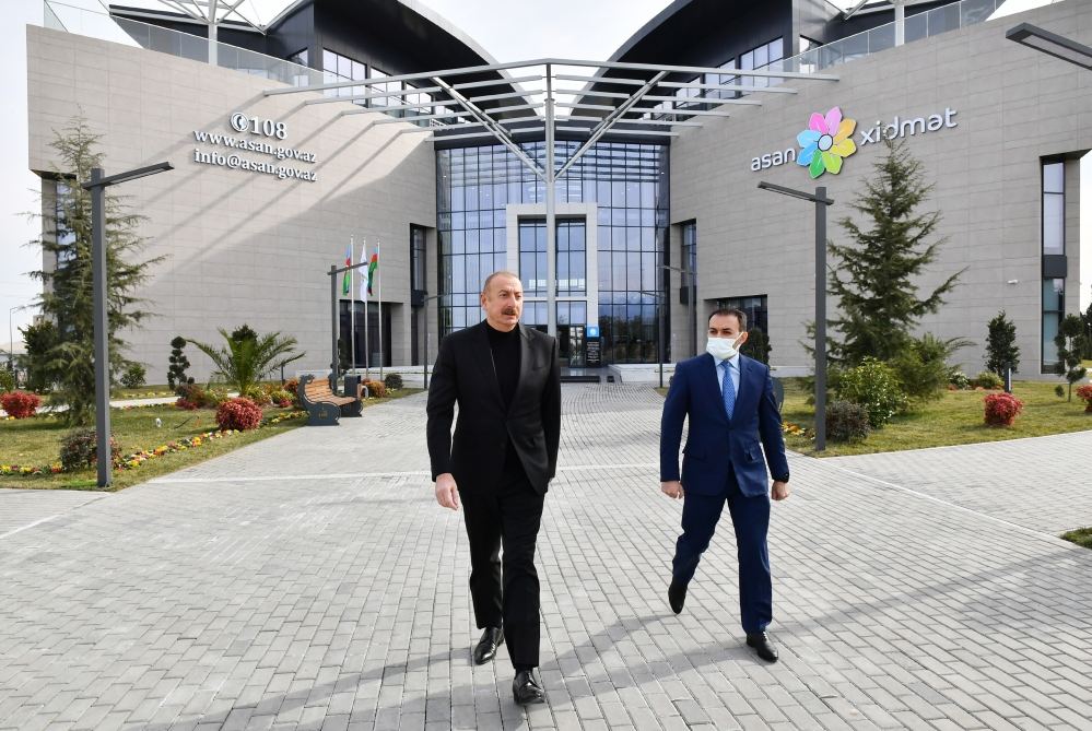 Prezident İlham Əliyev 2 saylı Gəncə regional “ASAN xidmət” Mərkəzinin açılışını edib (YENİLƏNİB) (FOTO/VİDEO)