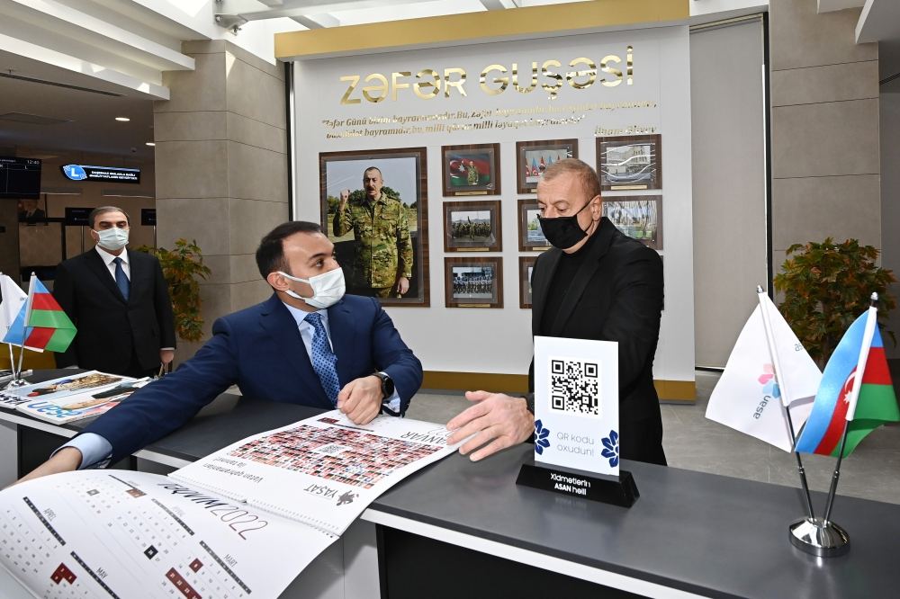 Prezident İlham Əliyev 2 saylı Gəncə regional “ASAN xidmət” Mərkəzinin açılışını edib (YENİLƏNİB) (FOTO/VİDEO)