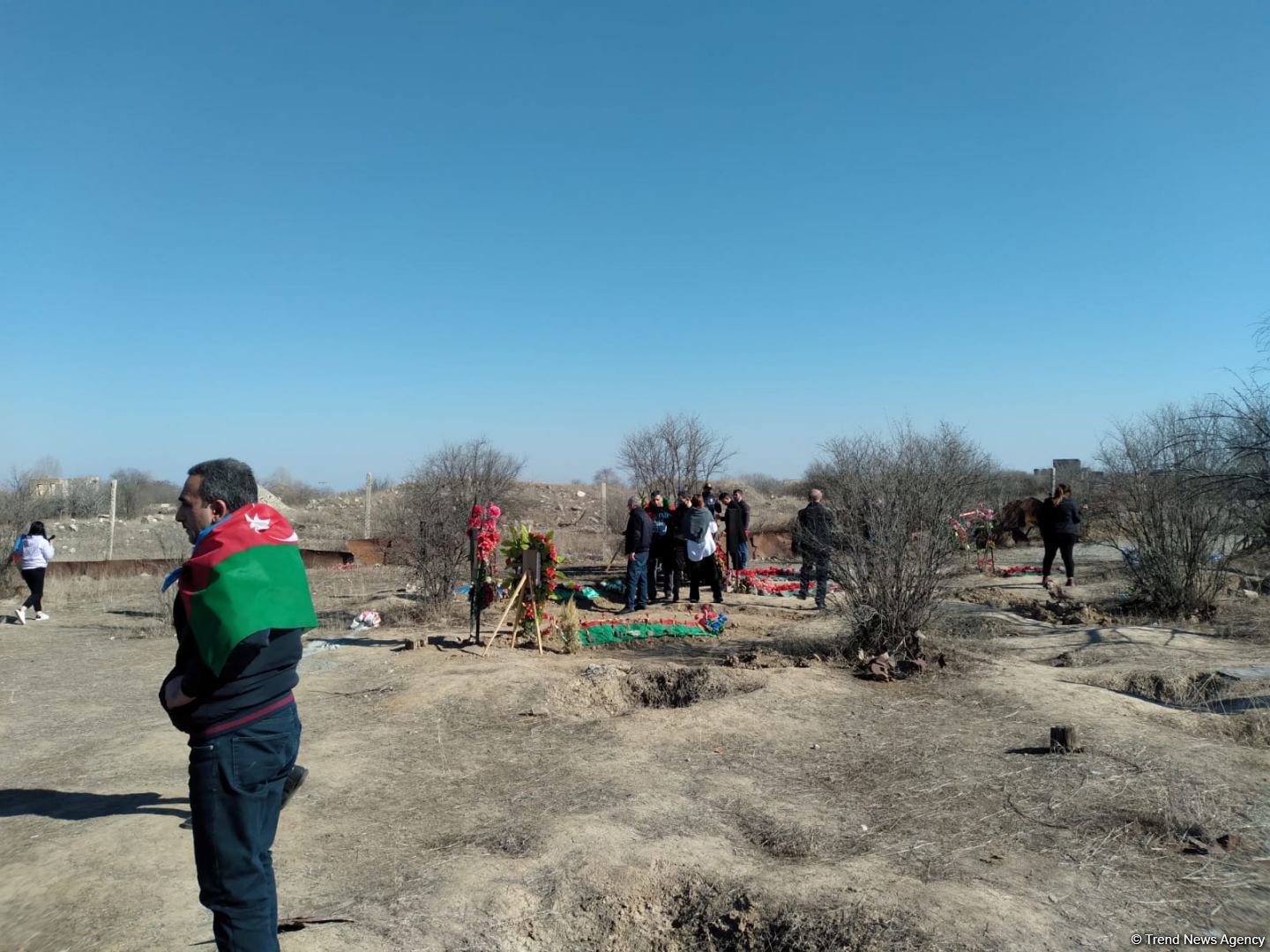 Bakıdan gedən növbəti sərnişinlər Ağdamda (FOTO)