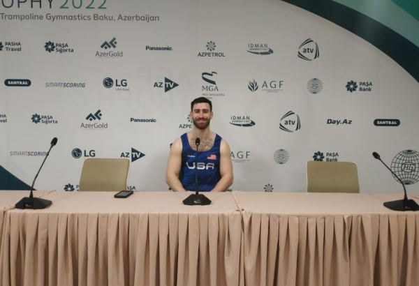 Amerikalı gimnast Bakıda keçirilən batut gimnastikası üzrə Dünya Kubokundakı çıxışından razı qalıb
