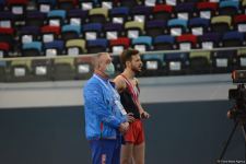 Bakıda batut gimnastikası üzrə Dünya Kubokunun birinci günü start götürüb (FOTO)