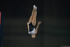 Bakıda keçirilən batut gimnastikası üzrə Dünya Kubokunun ilk günündən maraqlı anlar (FOTO)
