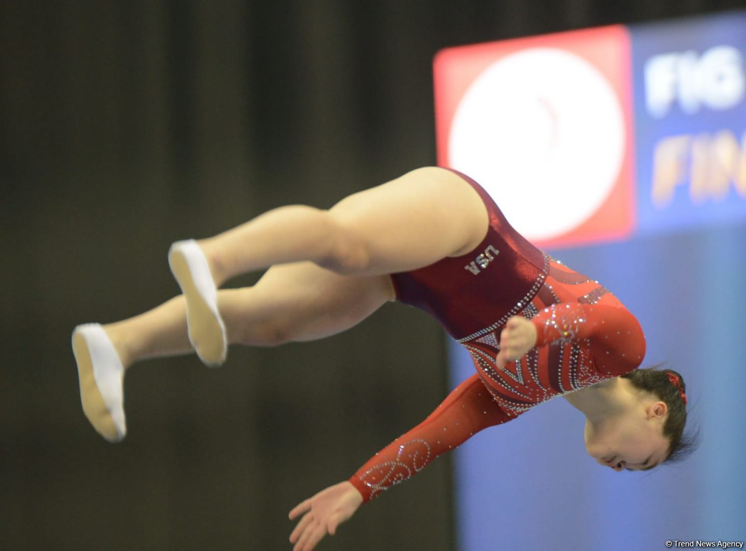 Bakıda batut gimnastikası üzrə Dünya Kubokunun final yarışlarına start verilib (FOTO)