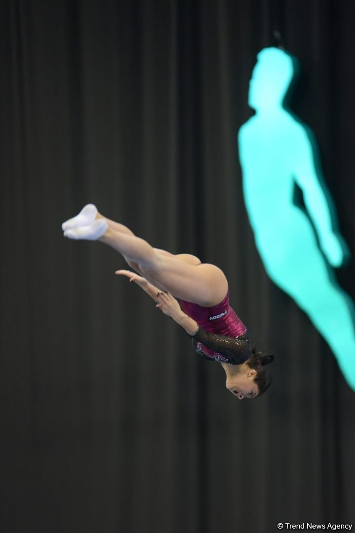 Bakıda batut gimnastikası üzrə Dünya Kubokunun final yarışlarına start verilib (FOTO)