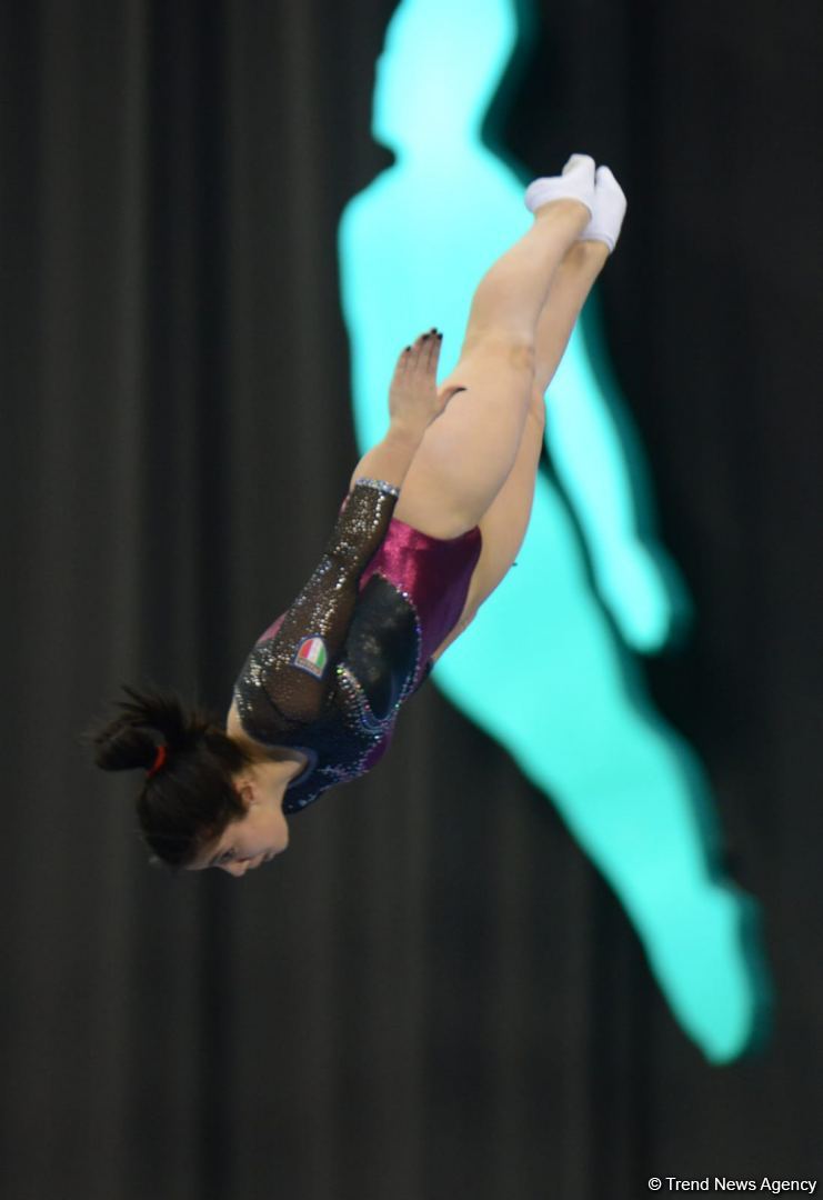 Bakıda batut gimnastikası üzrə Dünya Kubokunun final yarışlarına start verilib (FOTO)