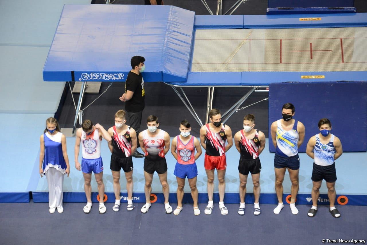 Bakıda batut gimnastikası üzrə Dünya Kubokunun final gününə start verilib (FOTO)