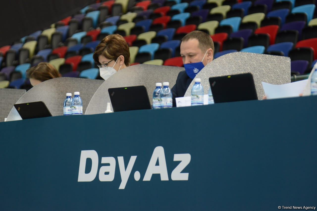 Bakıda batut gimnastikası üzrə Dünya Kubokunun final gününə start verilib (FOTO)