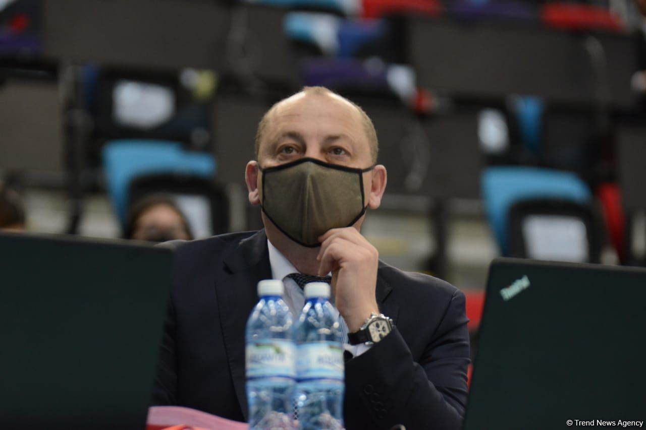 Bakıda batut gimnastikası üzrə Dünya Kubokunun final gününə start verilib (FOTO)