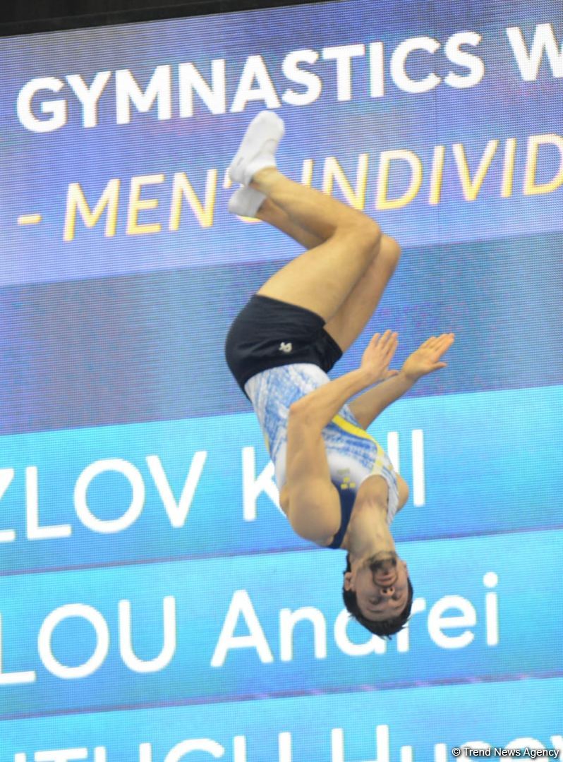 Bakıda batut gimnastikası üzrə Dünya Kubokunun final gününə start verilib (FOTO)