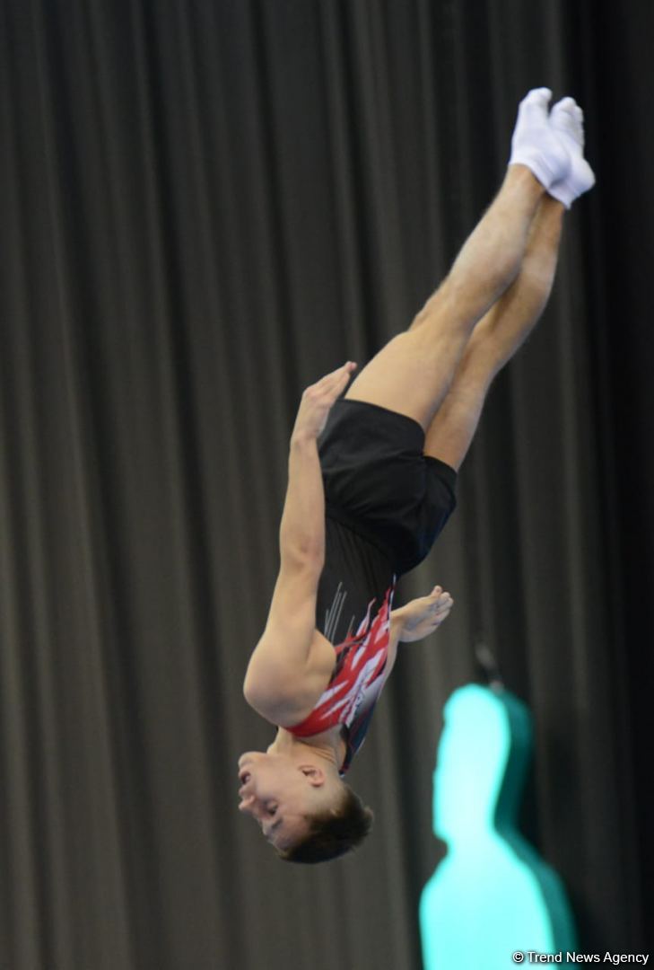 Bakıda batut gimnastikası üzrə Dünya Kubokunun final gününə start verilib (FOTO)
