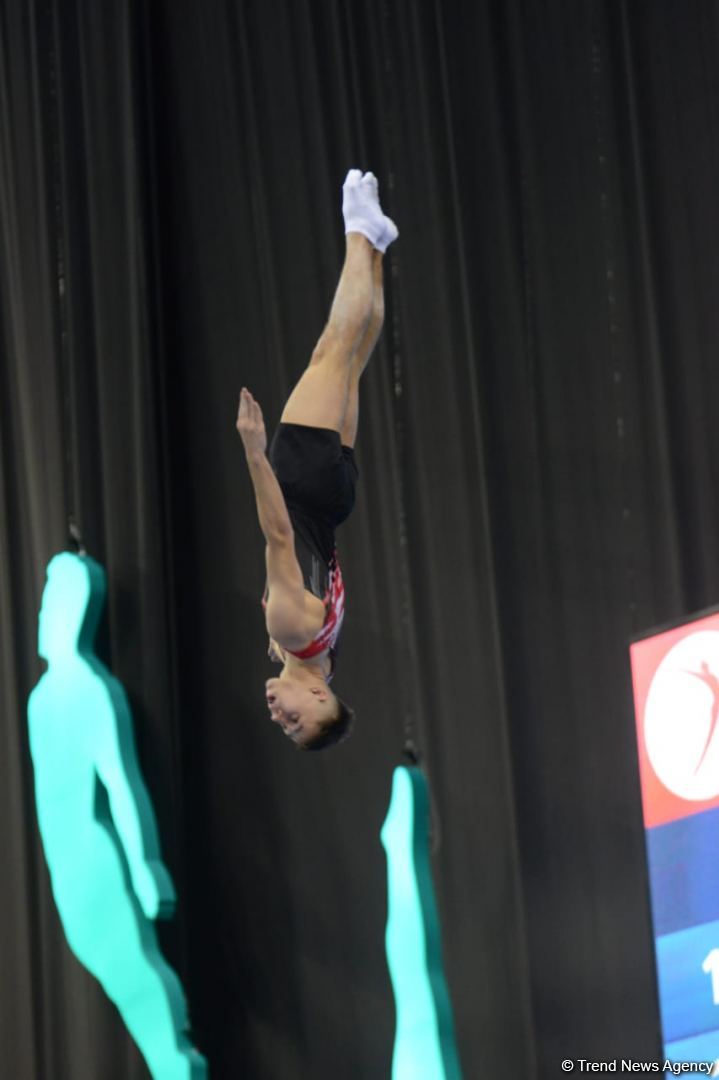 Bakıda batut gimnastikası üzrə Dünya Kubokunun final gününə start verilib (FOTO)
