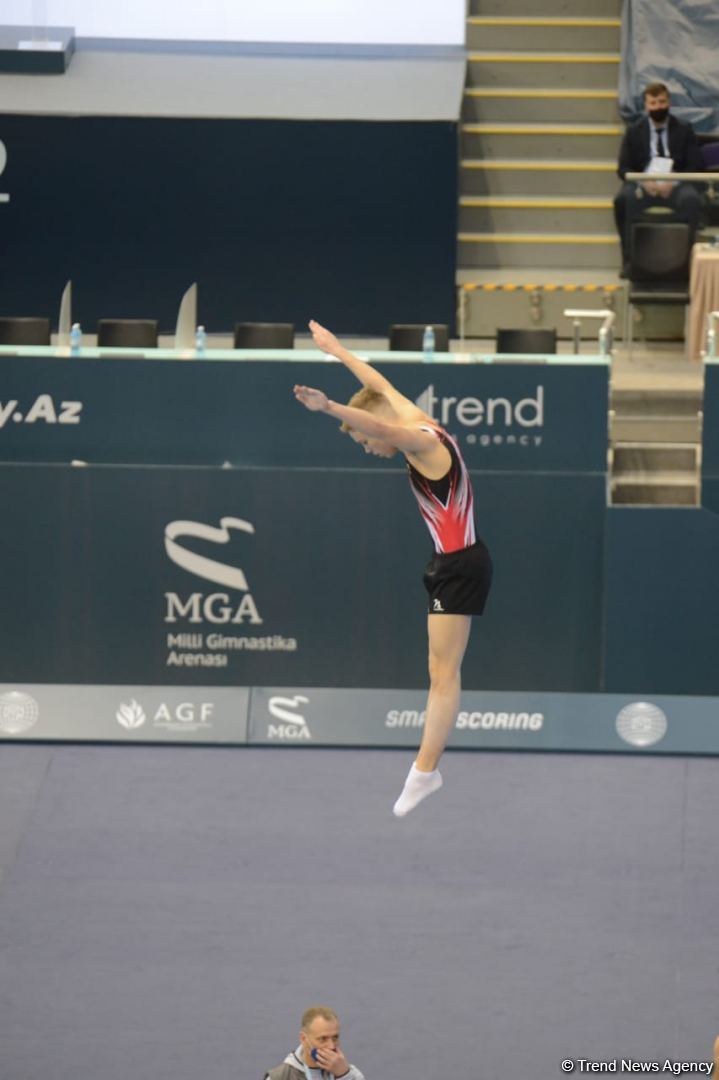 Bakıda batut gimnastikası üzrə Dünya Kubokunun final gününə start verilib (FOTO)