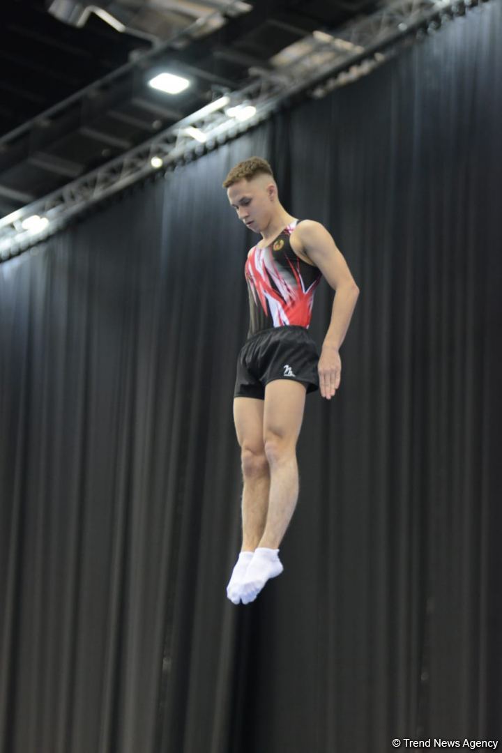 Bakıda batut gimnastikası üzrə Dünya Kubokunun final gününə start verilib (FOTO)