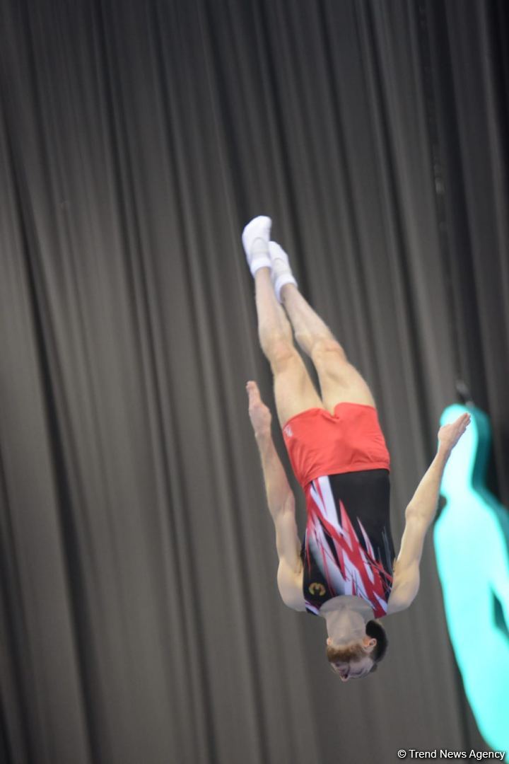 Bakıda batut gimnastikası üzrə Dünya Kubokunun final gününə start verilib (FOTO)
