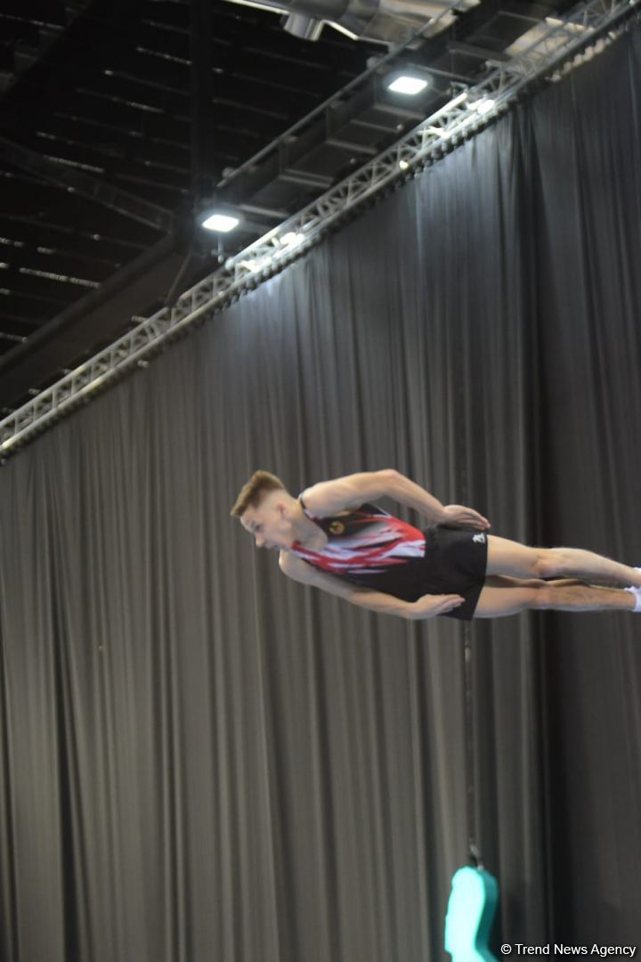 Bakıda batut gimnastikası üzrə Dünya Kubokunun final gününə start verilib (FOTO)