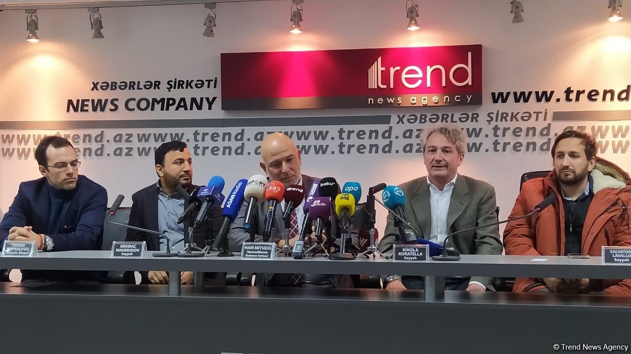Tanınmış səyyahlar Qarabağ və Şərqi Zəngəzura səfərləri ilə bağlı mətbuat konfransı keçiriblər (FOTO)