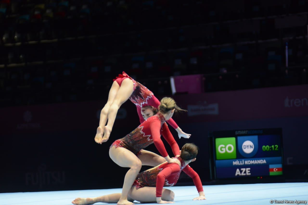 Bakıda akrobatika gimnastikası üzrə 27-ci Azərbaycan Birinciliyi və Bakı Çempionatı start götürüb (FOTO)