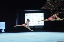 Milli Gimnastika Arenasında akrobatika gimnastikası üzrə 27-ci Azərbaycan Birinciliyi və Bakı Çempionatının final günü start götürüb (FOTO)
