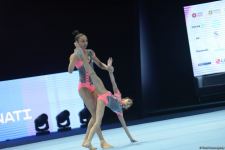 Milli Gimnastika Arenasında akrobatika gimnastikası üzrə 27-ci Azərbaycan Birinciliyi və Bakı Çempionatının final günü start götürüb (FOTO)