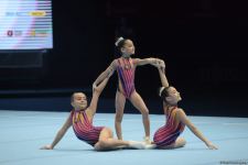 Milli Gimnastika Arenasında akrobatika gimnastikası üzrə 27-ci Azərbaycan Birinciliyi və Bakı Çempionatının final günü start götürüb (FOTO)