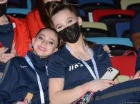 Bakıda akrobatika gimnastikası üzrə 12-ci Dünya Yaş Qrupları Yarışlarının birinci günündən gözəl anlar (FOTO)