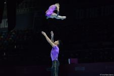 Bakıda Akrobatika Gimnastikası üzrə 12-ci Dünya Yaş Qrupları Yarışlarının birinci günü start götürüb (FOTO)