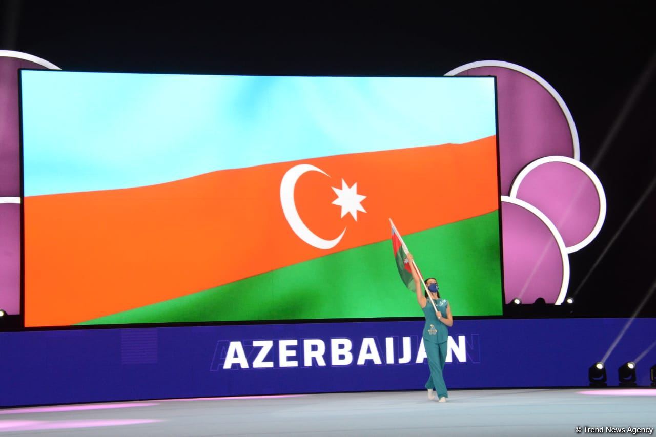 Bakıda Akrobatika Gimnastikası üzrə 12-ci Dünya Yaş Qrupları Yarışlarının təntənəli açılış mərasimi keçirilib (FOTO)