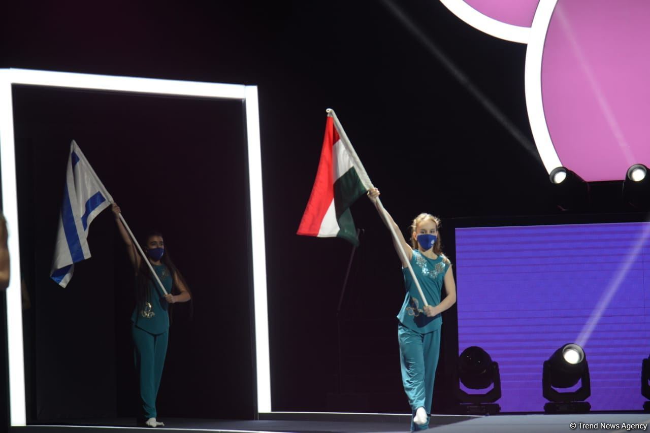 Bakıda Akrobatika Gimnastikası üzrə 12-ci Dünya Yaş Qrupları Yarışlarının təntənəli açılış mərasimi keçirilib (FOTO)