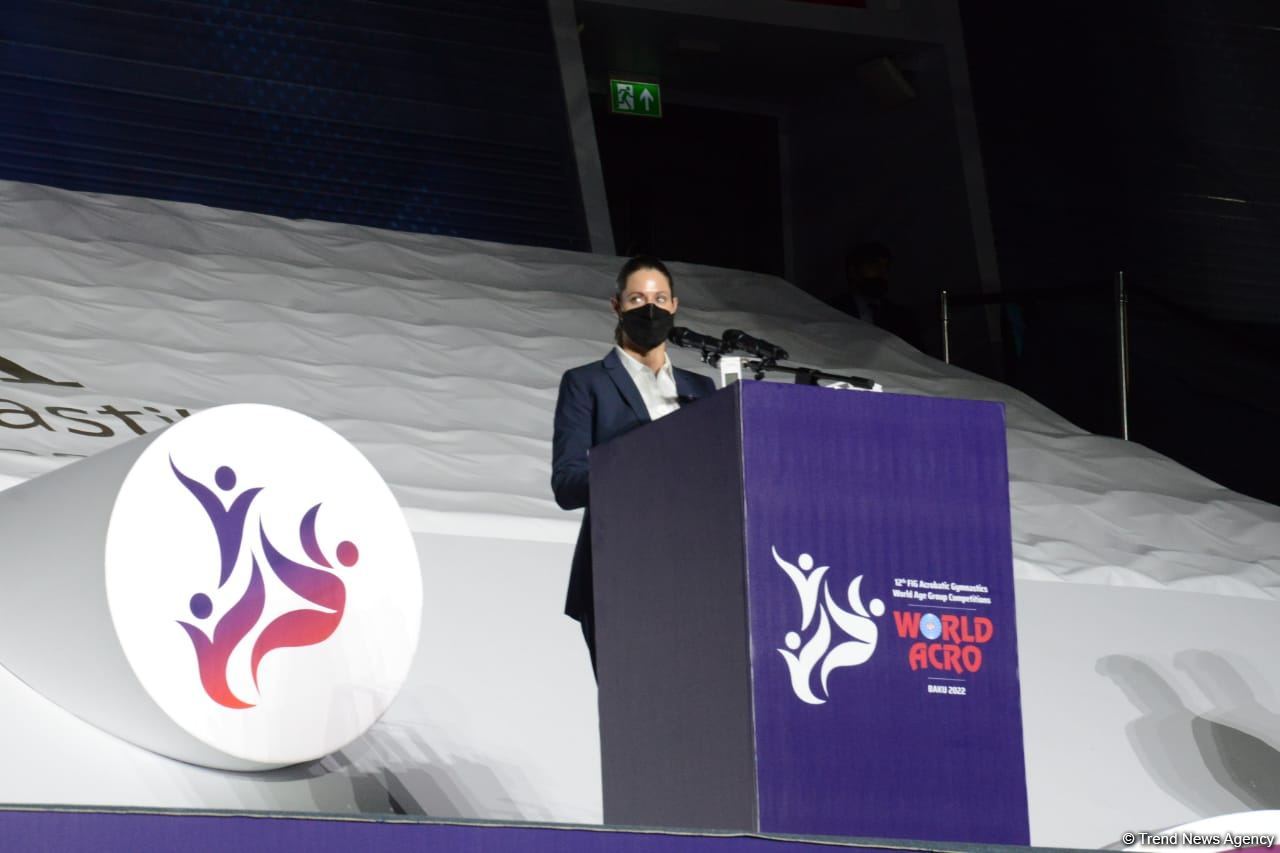 Bakıda Akrobatika Gimnastikası üzrə 12-ci Dünya Yaş Qrupları Yarışlarının təntənəli açılış mərasimi keçirilib (FOTO)
