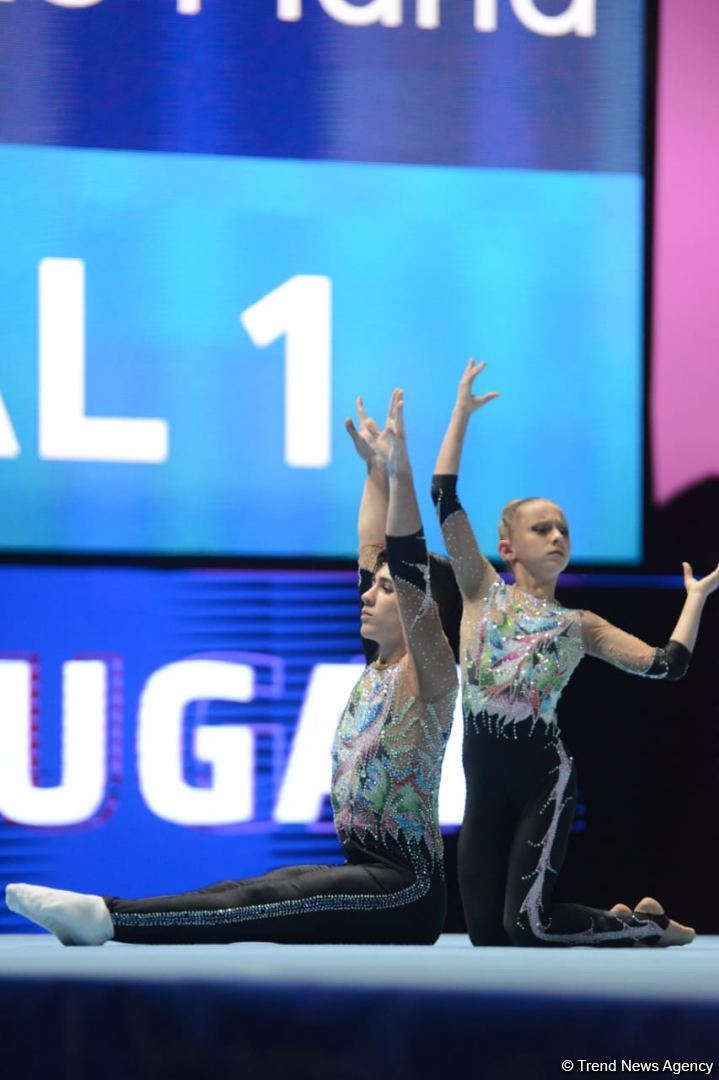 Bakıda Akrobatika Gimnastikası üzrə 12-ci Dünya Yaş Qrupları Yarışlarının birinci günü start götürüb (FOTO)