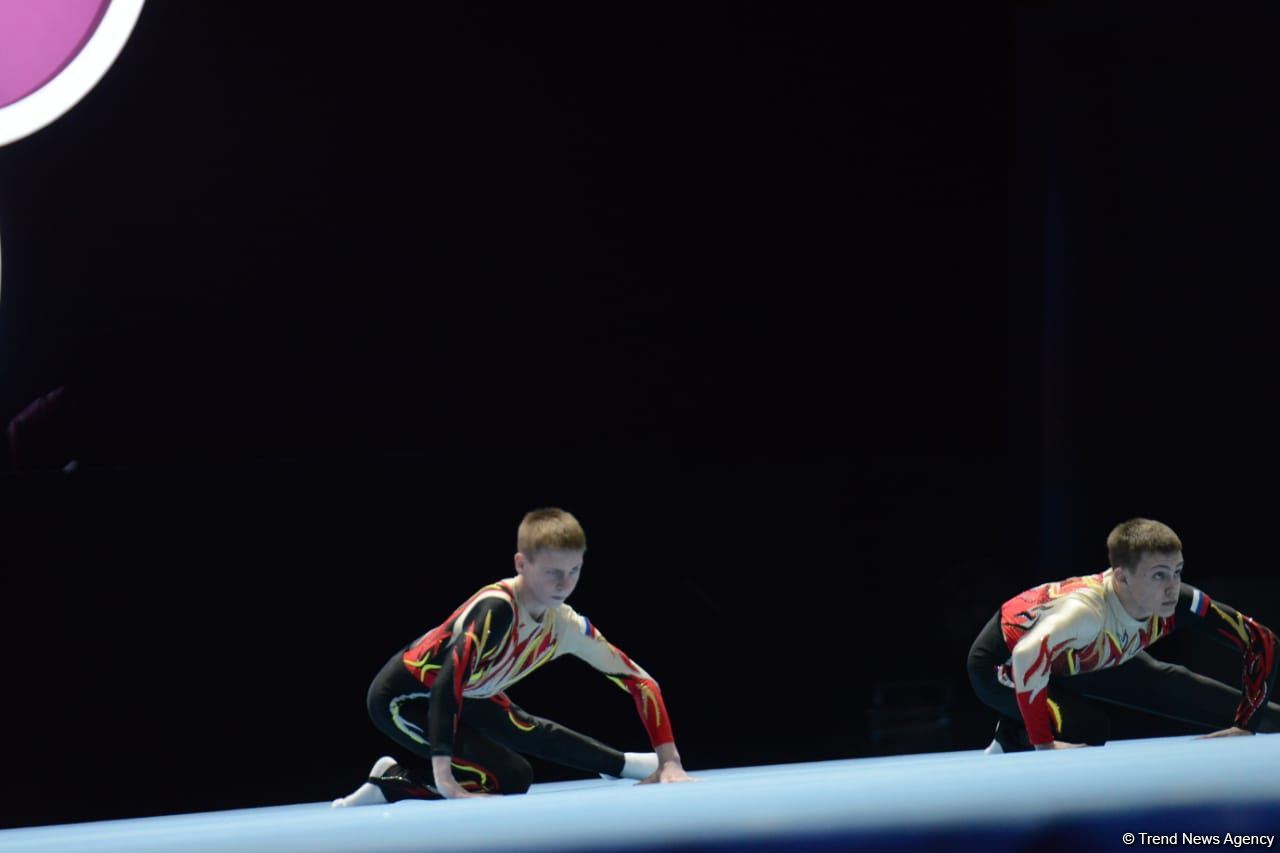 Bakıda Akrobatika Gimnastikası üzrə 12-ci Dünya Yaş Qrupları Yarışlarının birinci günü start götürüb (FOTO)