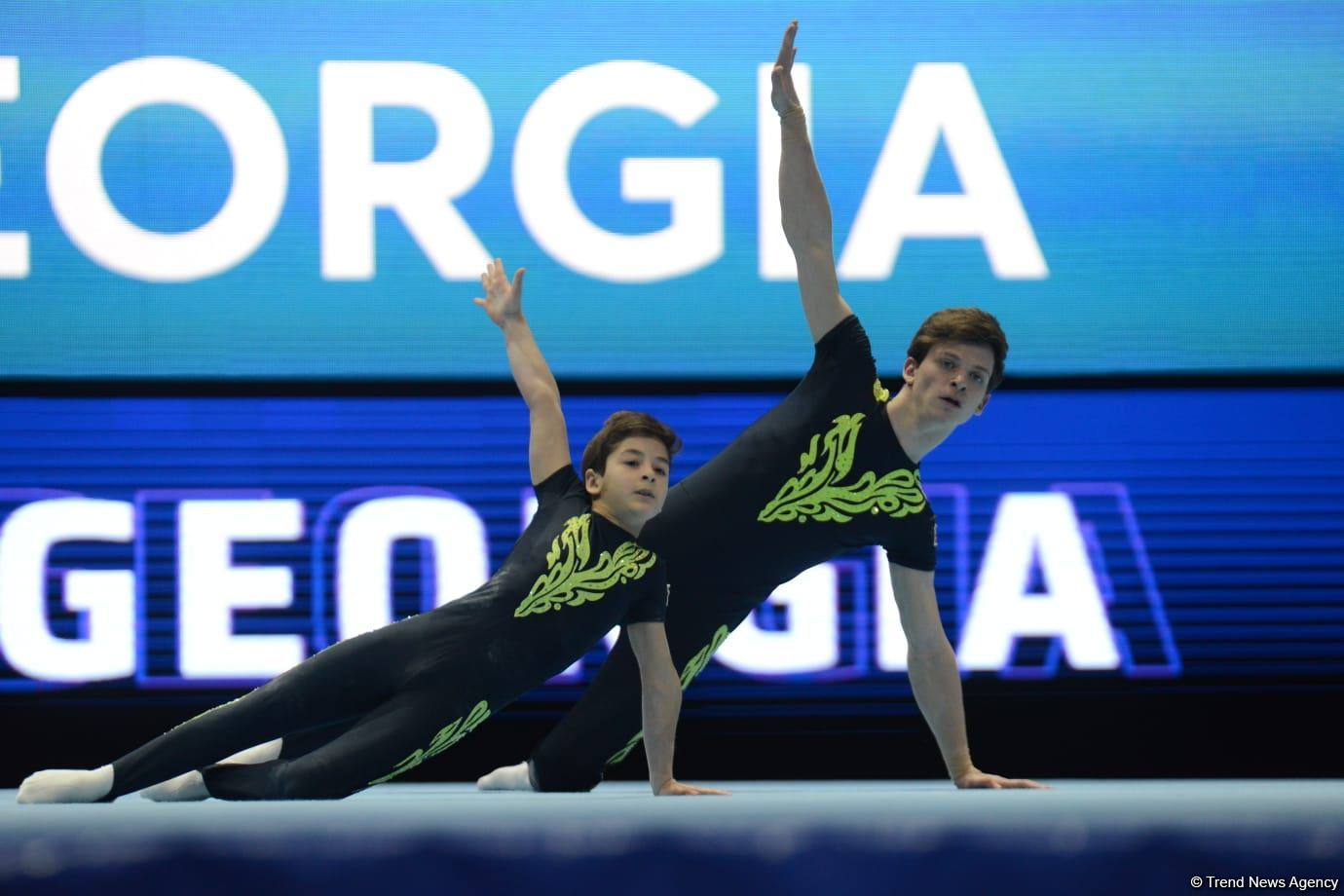 Bakıda Akrobatika Gimnastikası üzrə 12-ci Dünya Yaş Qrupları Yarışlarının birinci günü start götürüb (FOTO)