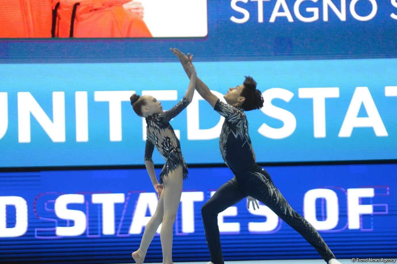 Bakıda Akrobatika Gimnastikası üzrə 12-ci Dünya Yaş Qrupları Yarışlarının birinci günü start götürüb (FOTO)