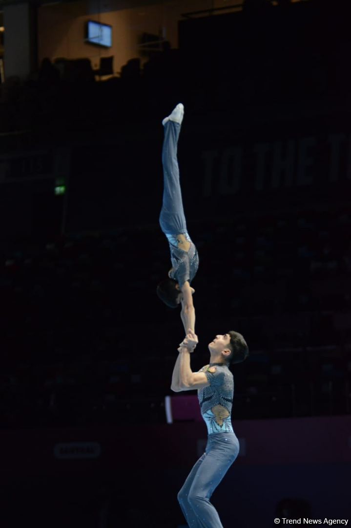 Rəsul Seyidli və Rəvan Zeynallı Akrobatika Gimnastikası üzrə Dünya Yaş Qrupları yarışında balans hərəkətlərini nümayiş etdirib (FOTO)