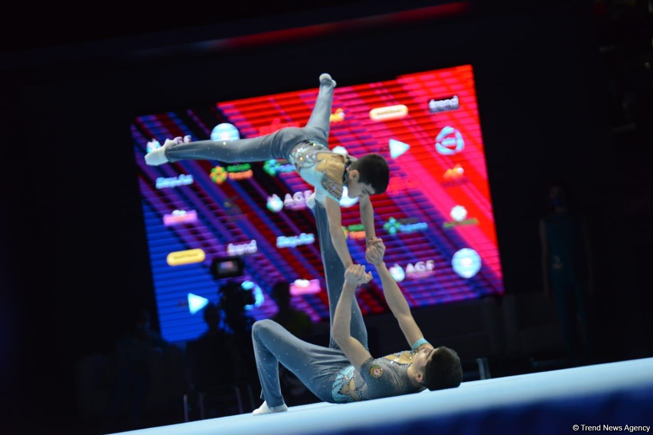 Rəsul Seyidli və Rəvan Zeynallı Akrobatika Gimnastikası üzrə Dünya Yaş Qrupları yarışında balans hərəkətlərini nümayiş etdirib (FOTO)