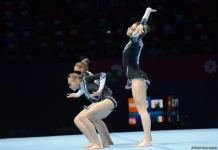 Bakıda akrobatika gimnastikası üzrə Dünya Yaş Qrupları Yarışlarının ikinci günü davam edir (FOTO)