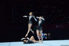 Bakıda akrobatika gimnastikası üzrə Dünya Yaş Qrupları Yarışlarının ikinci günü davam edir (FOTO)