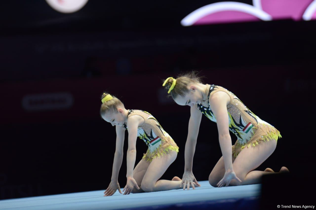 Bakıda akrobatika gimnastikası üzrə Dünya Yaş Qrupları Yarışlarının ikinci günü davam edir (FOTO)