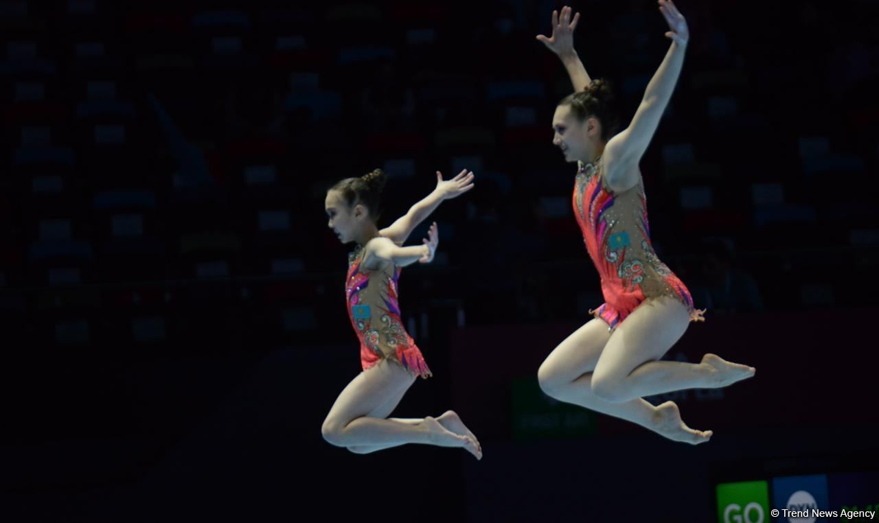 Bakıda akrobatika gimnastikası üzrə Dünya Yaş Qrupları Yarışlarının ikinci günü davam edir (FOTO)