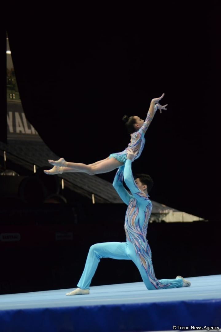Azərbaycan gimnastları Milana Əliyeva və Nizam Xamidulin təsnifatda ikinci keçid yerində qərarlaşıb (FOTO)