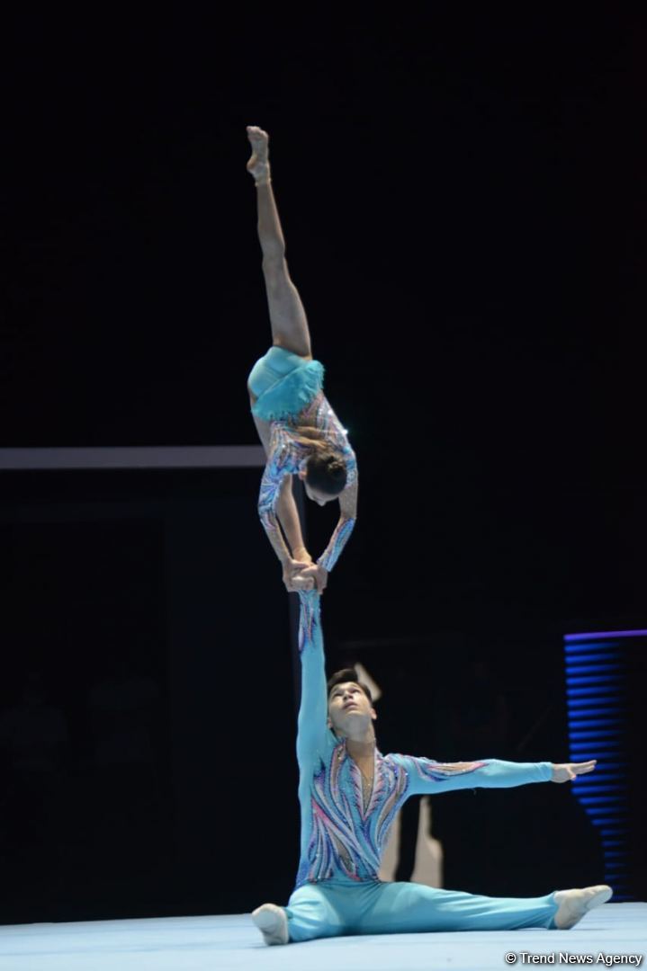 Azərbaycan gimnastları Milana Əliyeva və Nizam Xamidulin təsnifatda ikinci keçid yerində qərarlaşıb (FOTO)