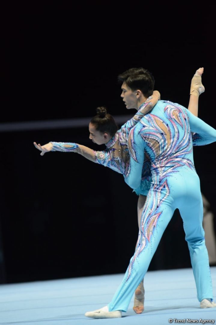 Azərbaycan gimnastları Milana Əliyeva və Nizam Xamidulin təsnifatda ikinci keçid yerində qərarlaşıb (FOTO)