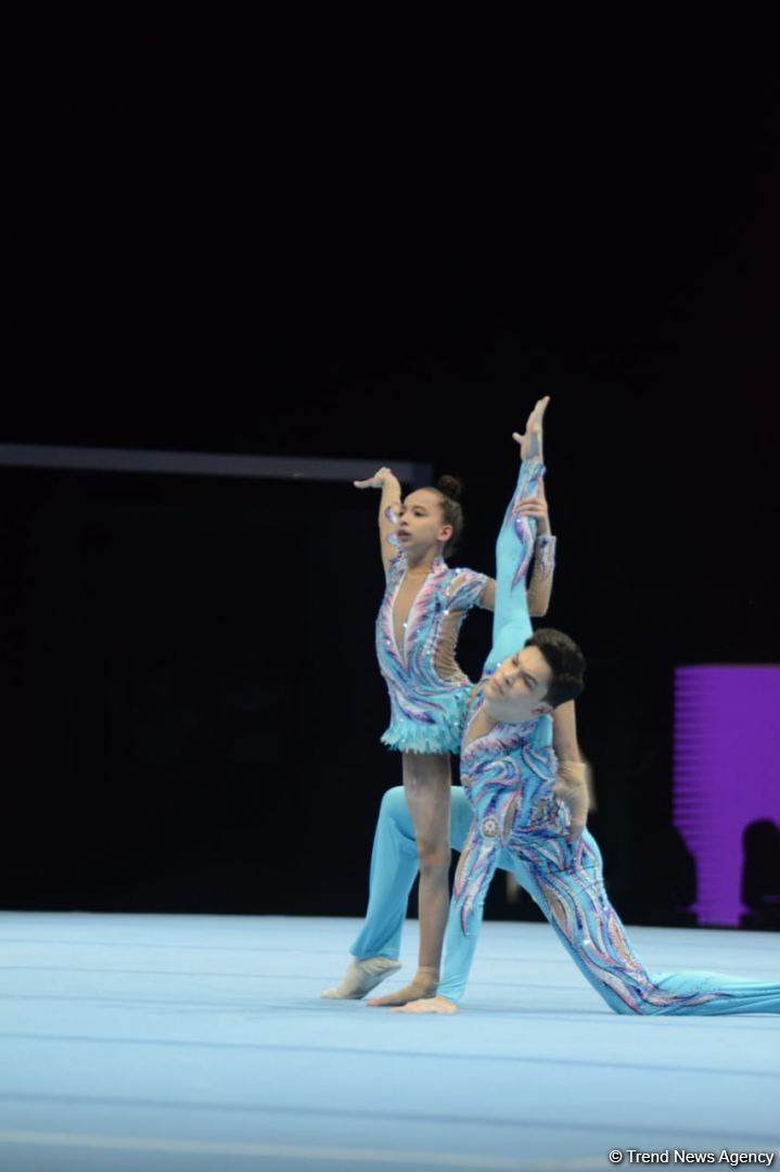 Azərbaycan gimnastları Milana Əliyeva və Nizam Xamidulin təsnifatda ikinci keçid yerində qərarlaşıb (FOTO)