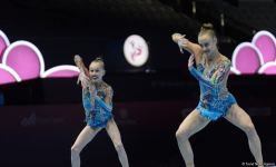 Bakıda Akrobatika Gimnastikası üzrə 12-ci Dünya Yaş Qrupları Yarışlarının üçüncü günü start götürüb (FOTO)