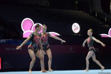 Bakıda Akrobatika Gimnastikası üzrə 12-ci Dünya Yaş Qrupları Yarışlarının üçüncü günü start götürüb (FOTO)