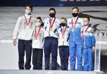 Akrobatika Gimnastikası üzrə Dünya Yaş Qrupları Yarışlarının qaliblərinin mükafatlandırılması mərasimi keçirilib