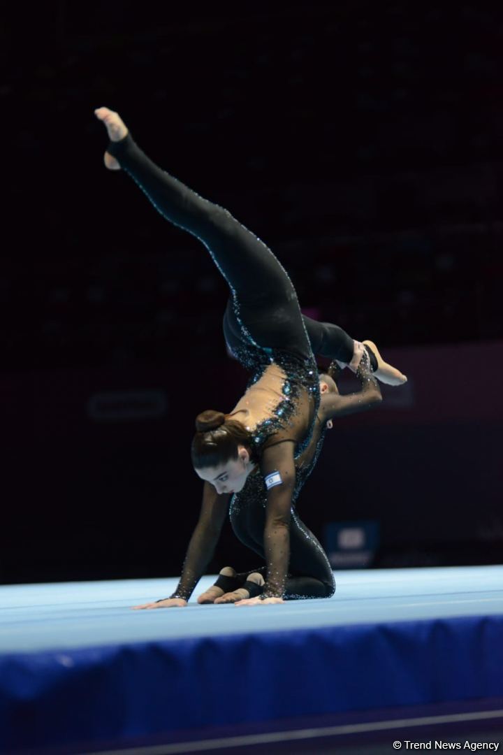 Bakıda Akrobatika Gimnastikası üzrə 12-ci Dünya Yaş Qrupları Yarışlarının final mərhələsi start götürüb (FOTO)