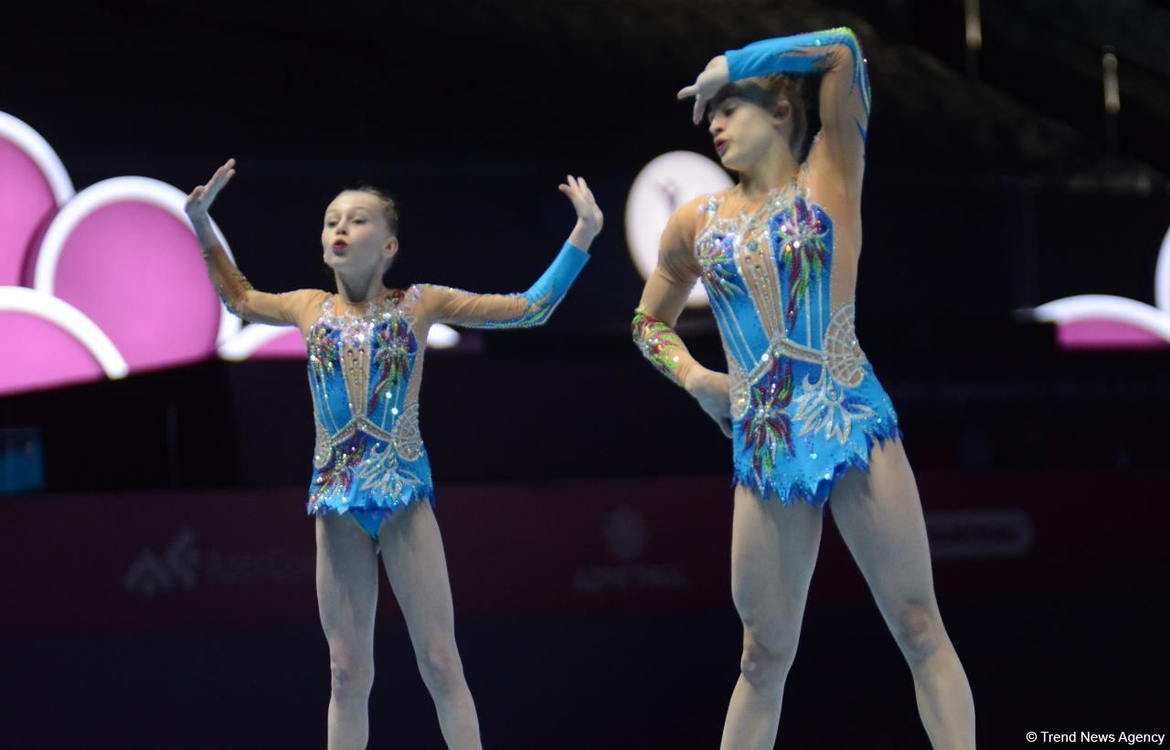 Bakıda Akrobatika Gimnastikası üzrə 12-ci Dünya Yaş Qrupları Yarışlarının üçüncü günü start götürüb (FOTO)